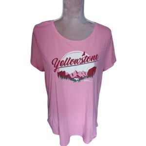 Sonoma ~ Pink Yellowstone National Park Graphic Tee NWOT (XLP)